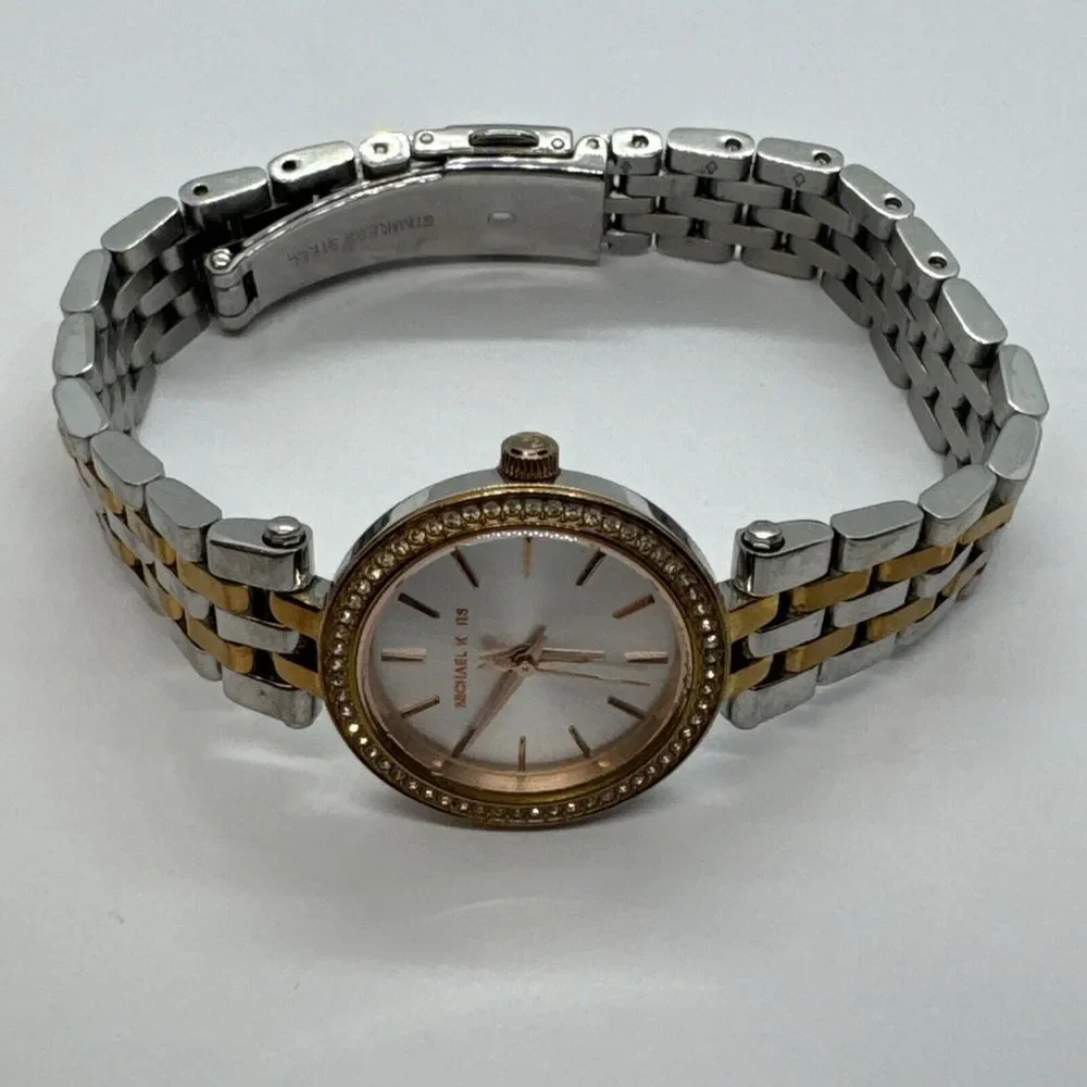 Michael Kors Petite Darci MK3298 Women Two Tone Analog Dial Quartz Watch JNA299
